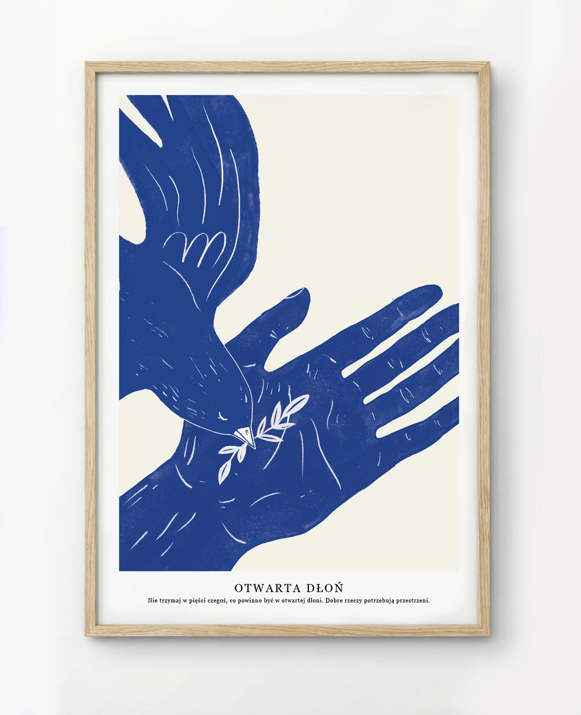 Plakat chrześcijański „Otwarta dłoń" z motywem zaufania Bogu, polska produkcja – Pracownia Manna